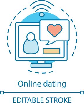 Online dating concept icon