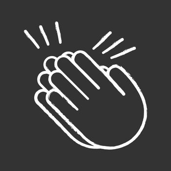 Clapping hands emoji chalk icon