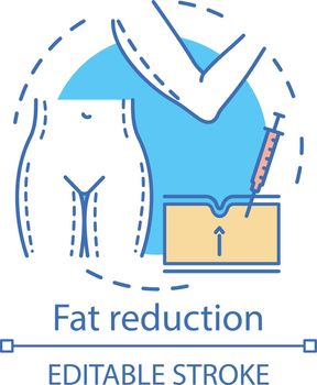 Fat reduction procedure concept icon