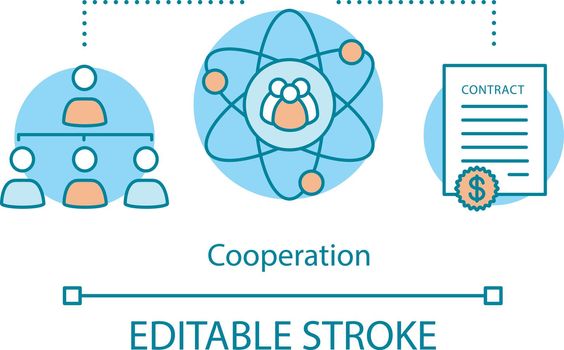 Cooperation concept icon