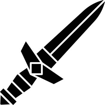 Medieval dagger glyph icon