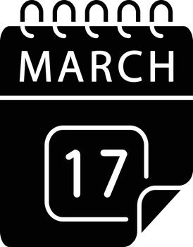 March 17 glyph icon