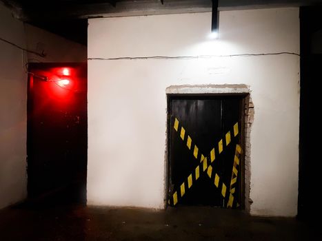 dark empty room in the underground style