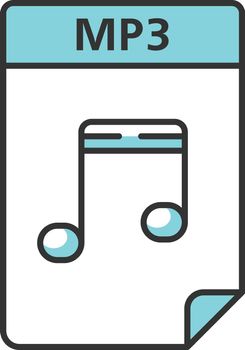 MP3 file color icon