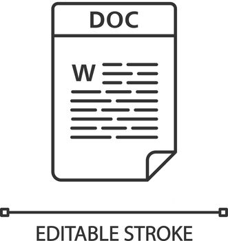 DOC file linear icon