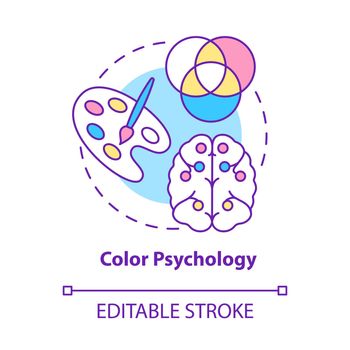 Color psychology concept icon
