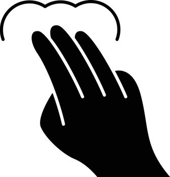 Touchscreen gesture glyph icon