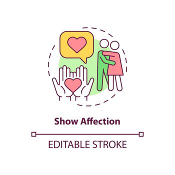 Show affection concept icon