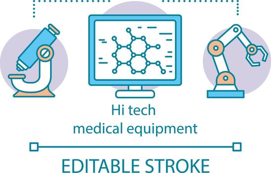 Hi tech medical equipment concept icon