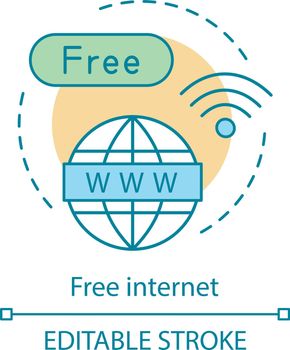 Free hotel internet concept icon