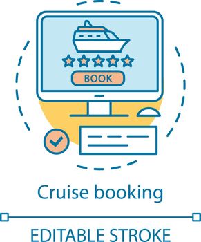 Cruise booking concept icon