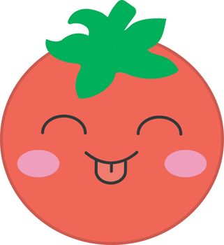 Tomato cute kawaii vector character