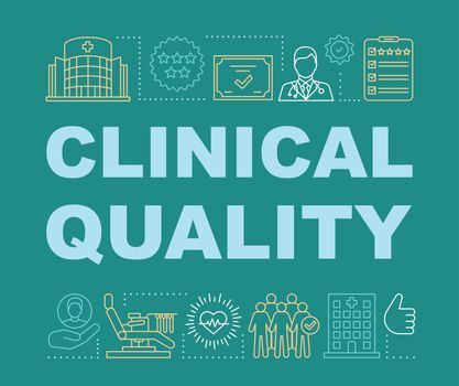 Clinical quality word concepts banner