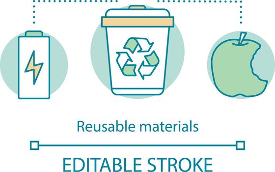 Reusable materials concept icon