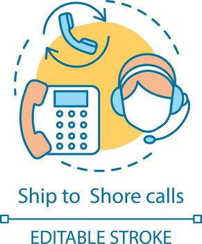 Ship to shore calls concept icon