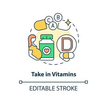 Take in vitamins concept icon