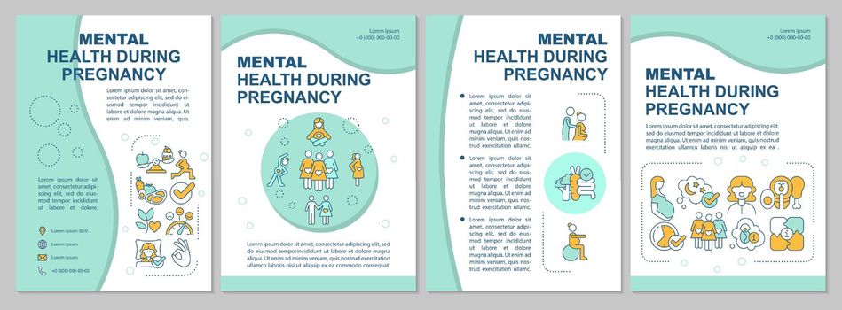 Mental wellbeing during pregnancy brochure template