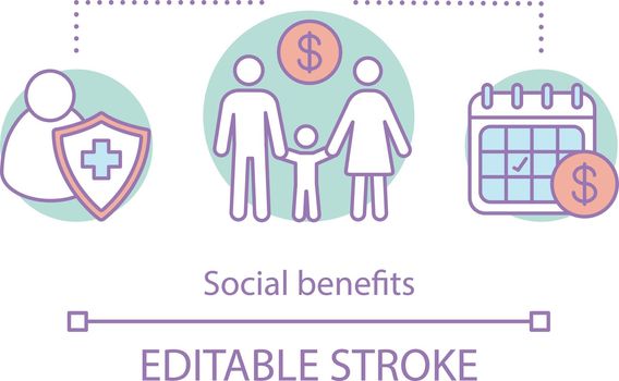 Social benefits concept icon
