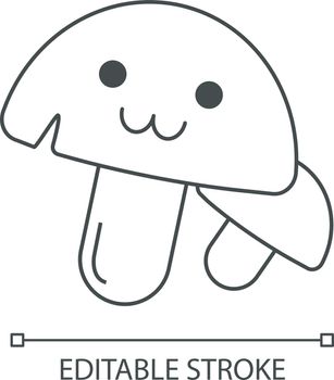 Mushrooms cute kawaii linear character