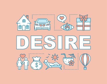 Desire word concepts banner