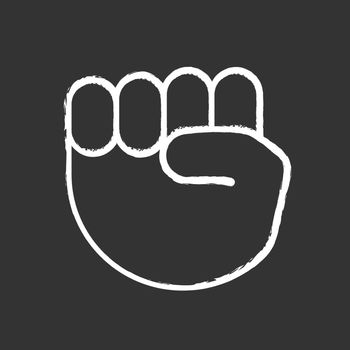 Raised fist emoji chalk icon