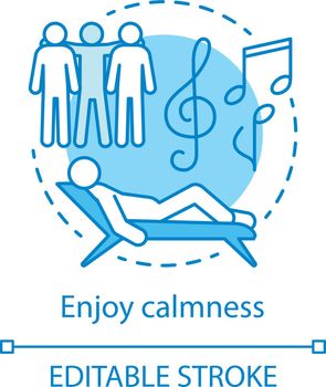 Enjoy calmness concept icon