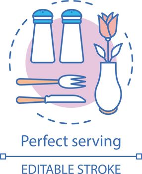 Perfect serving concept icon