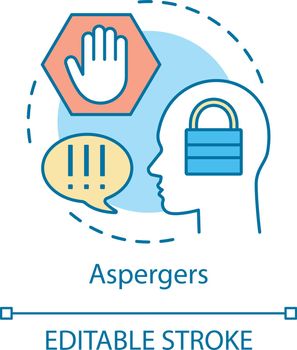 Asperger syndrome concept icon