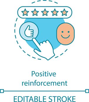 Positive reinforcement concept icon
