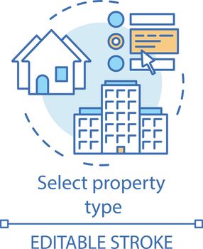 Select property type concept icon