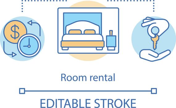 Room rental concept icon