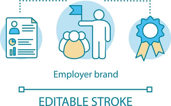 Employer branding concept icon