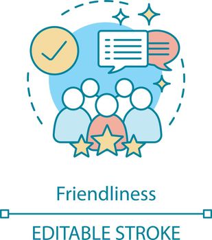 Friendliness concept icon