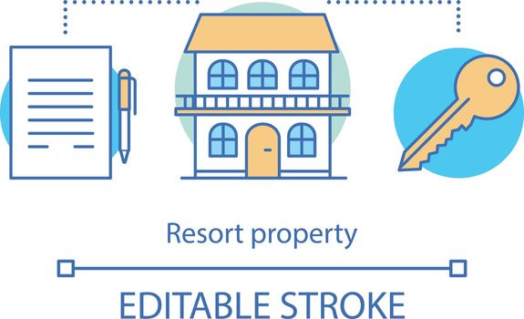 Resort property concept icon
