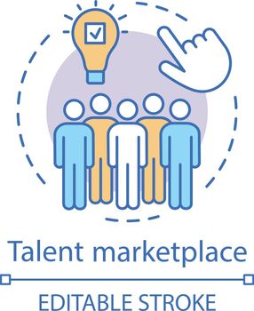 Talent marketplace concept icon