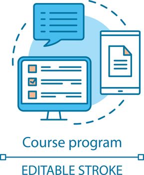 Course program concept icon