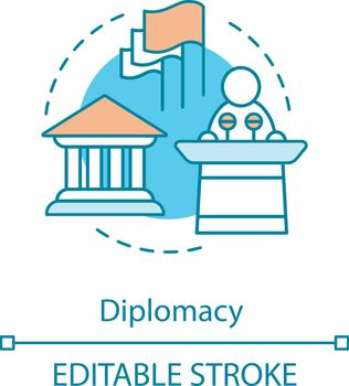 Diplomacy concept icon