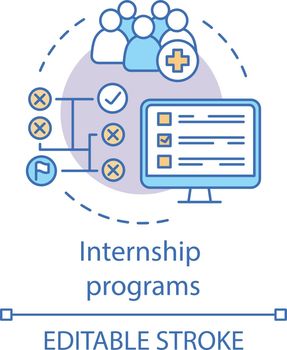 Internship program concept icon
