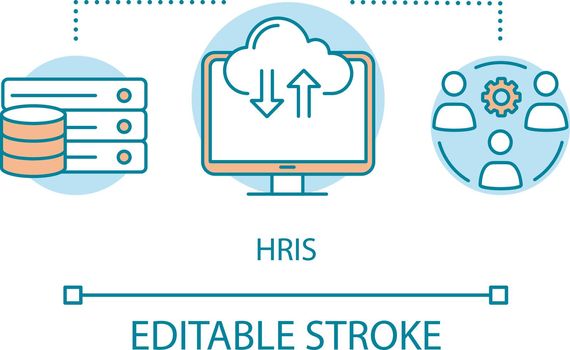 HRIS program concept icon