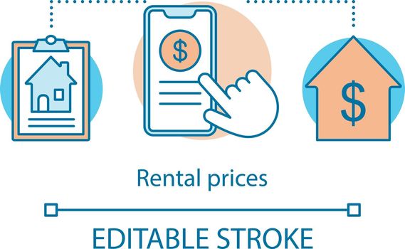 Rental prices concept icon