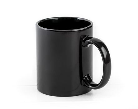 Totally black ceramic cup