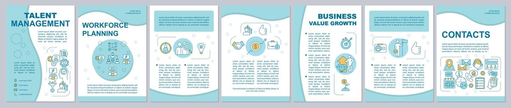 Talent management brochure template layout