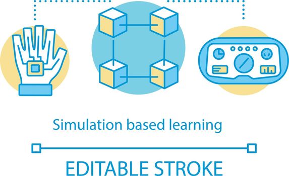 Simulation based learning concept icon