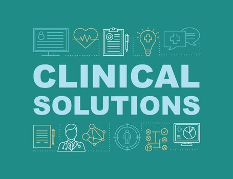 Clinical solution word concepts banner