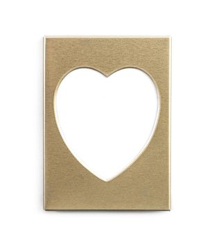 Golden frame in shape of heart