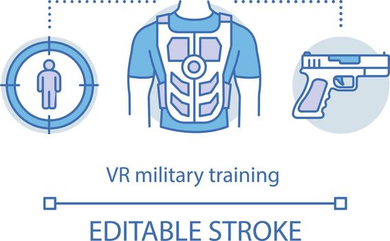 VR military training concept icon