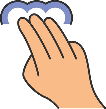 Touchscreen gesture color icon
