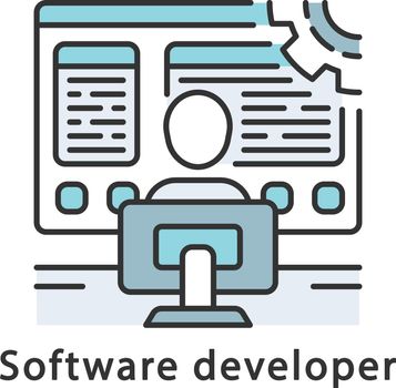 Software developer color icon