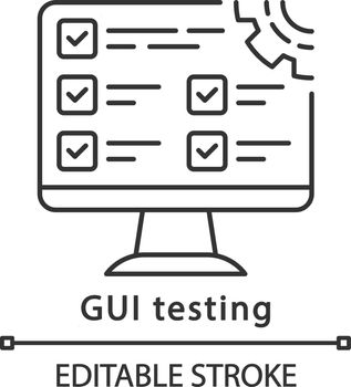 GUI testing linear icon