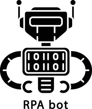 RPA bot glyph icon